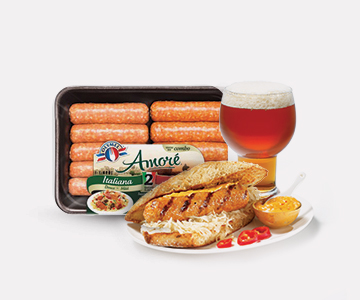 Combo Saucisses Italiennes douce et Italiennes épicée Amoré