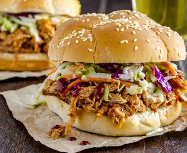 Sandwich sud ouest à l'effiloché de porc