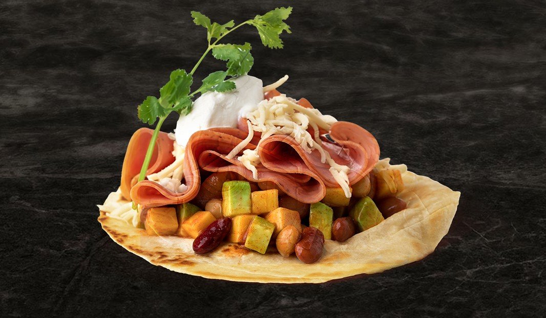 Smoked Ham and Bean Salad Tacos