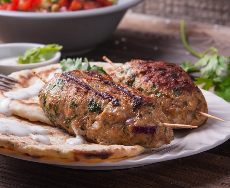 Chicken Kefta Skewers