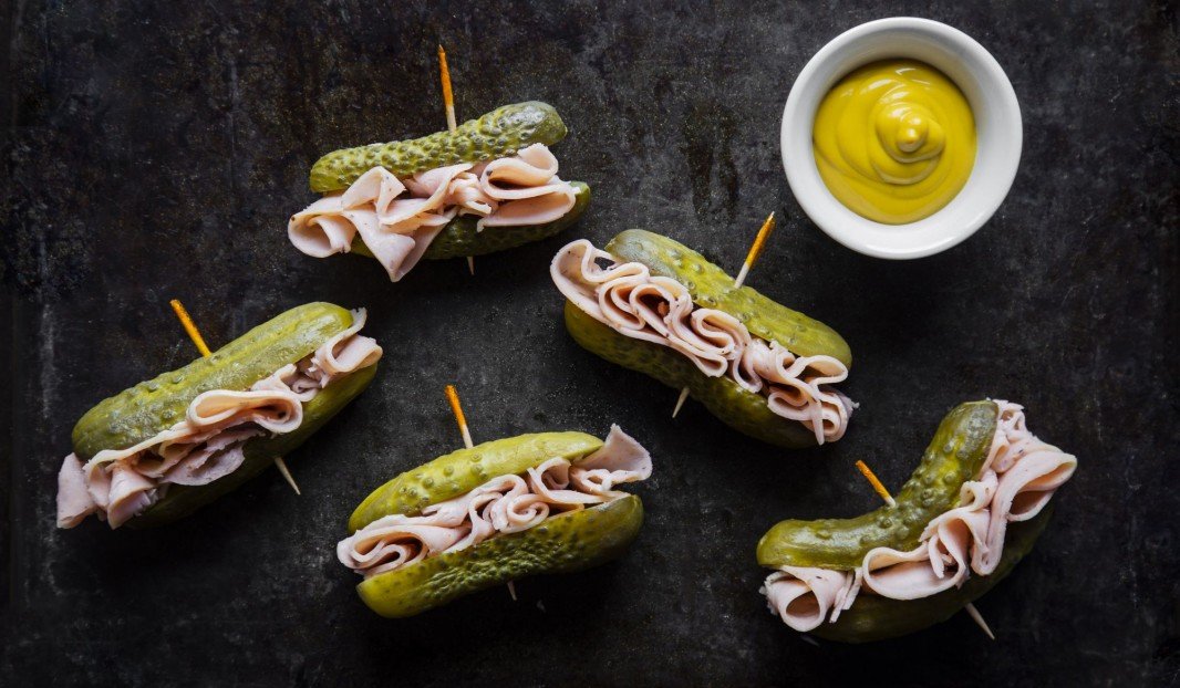 Mini Montréal sandwiches with pickles