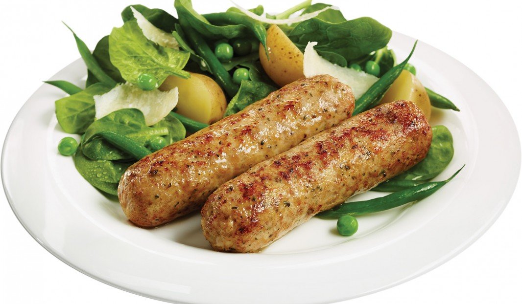 Florentine Sausages with Spinach and Baby Potato Salad 