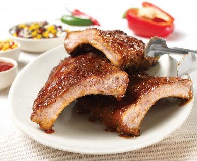 Southwest-style grilled pork baby back ribs 