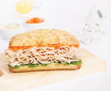 Ciabatta Banh Mi à la poitrine de dindon cuite