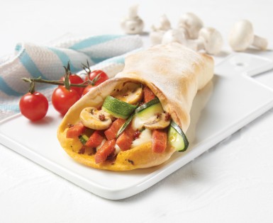 Stromboli with salami and three cheeses