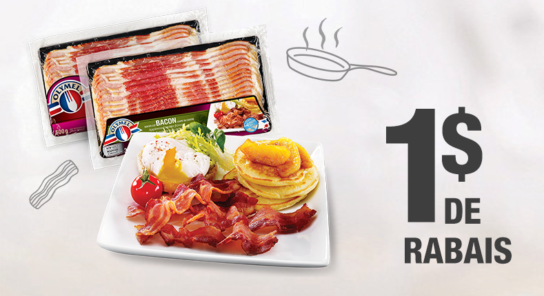 1$ de rabais à l'achat d'un emballage de bacon Olymel (375 g)