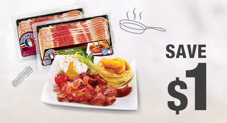 Save $1 on the purchase of any package of Olymel bacon (375 g)