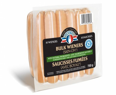 Saucisses fumées avec ingrédients naturels (avec boyau)