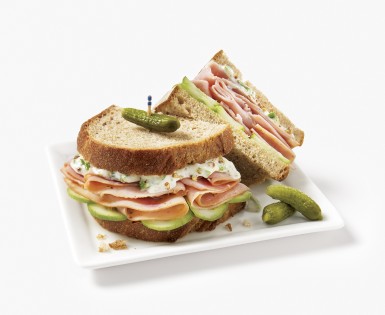 Turkey breast and lebanese cucumber sandwich