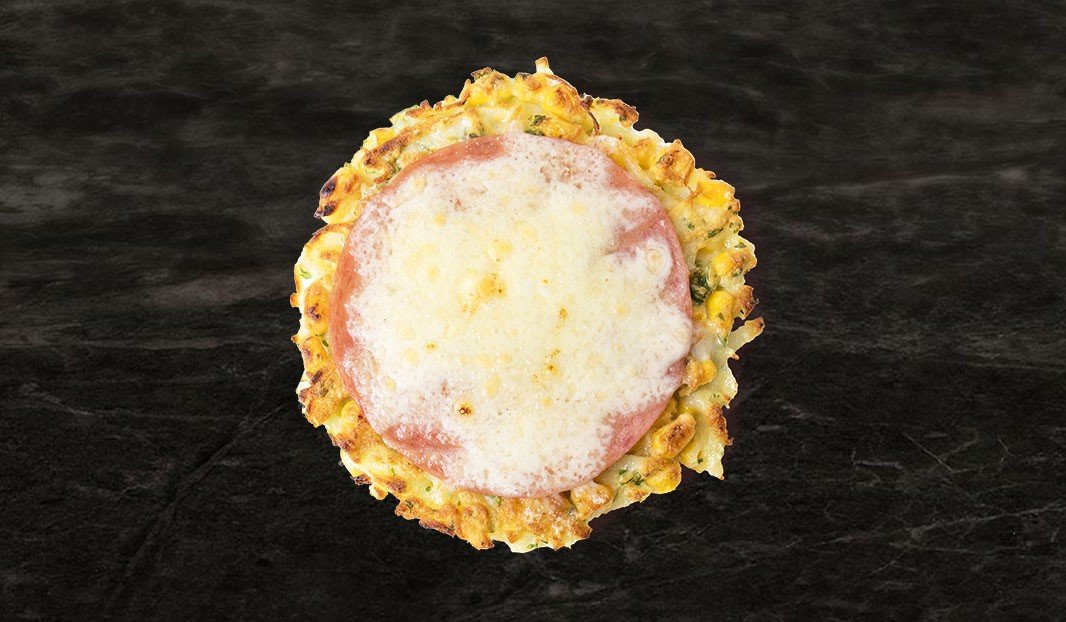 Salami corn cakes