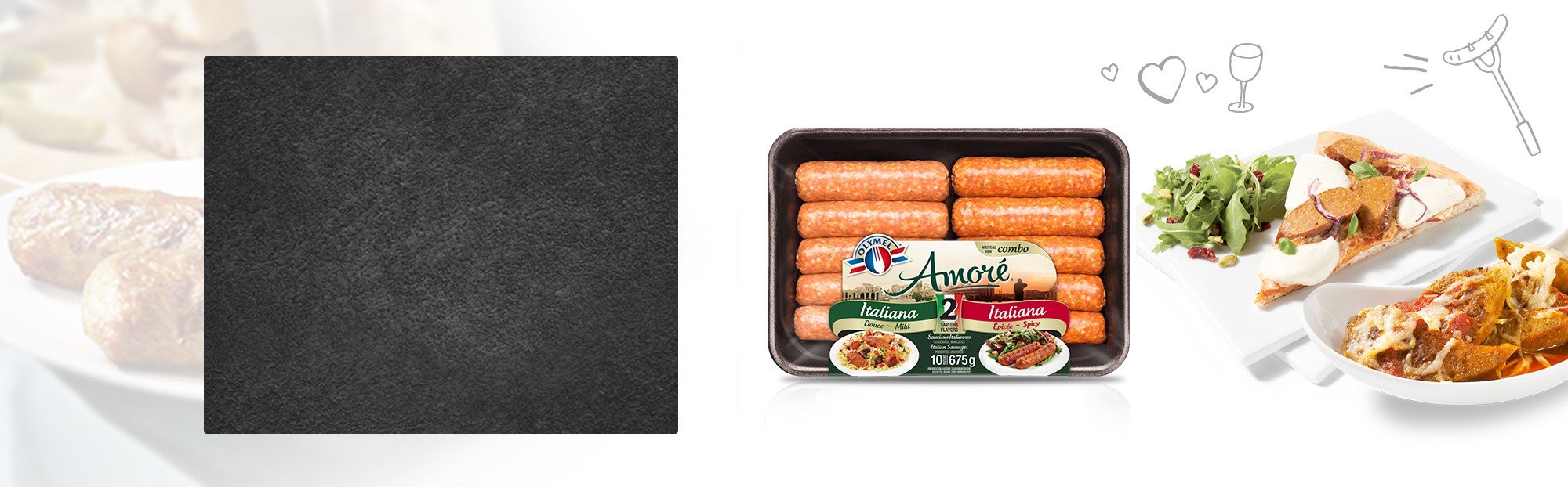 Combo Amoré Sausages Mild Italian and Spicy Italian