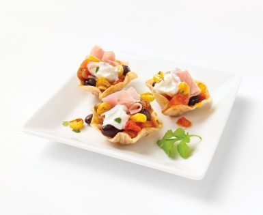 Petites croustades mexicaines au jambon fumé à l'ancienne