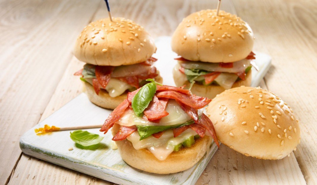 Mini sandwiches with Amoré pepperoni