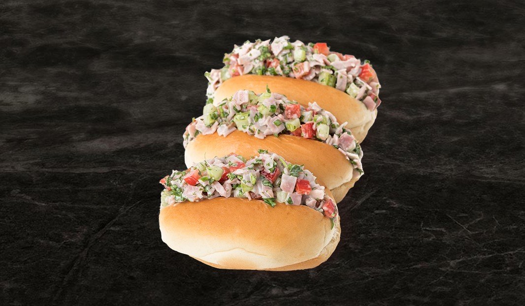 Rolls Stuffed with Ham Salad 