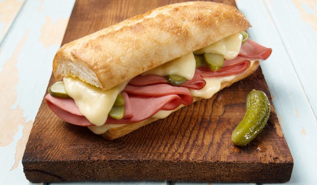 Grilled Cuban sandwich with bologna