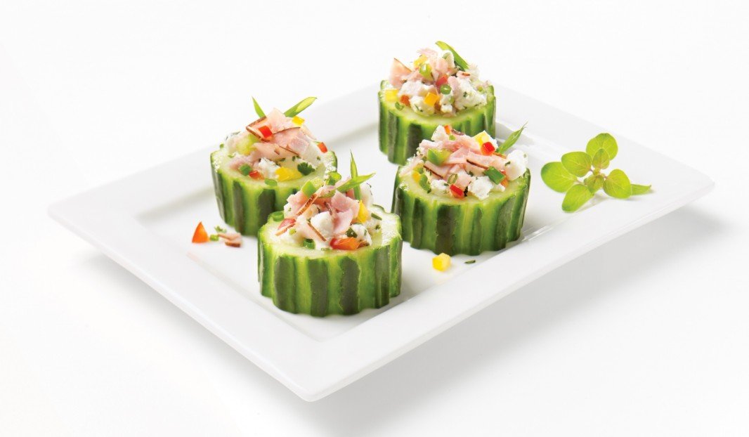 Cucumber Logs with Black Forest Smoked Ham