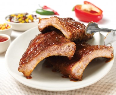 Côtes levées de dos de porc grillées Sud-Ouest