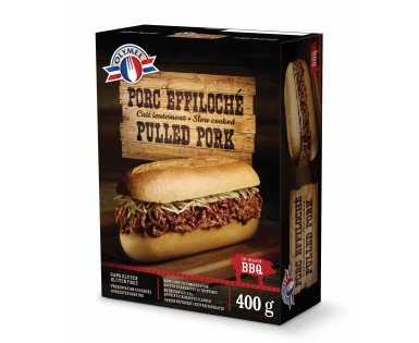 Porc effiloché, cuit lentement sauce BBQ