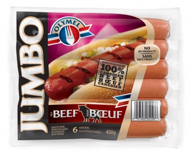 Saucisses fumées Jumbo Tout Boeuf