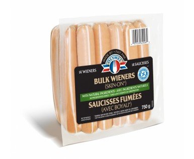 Saucisses fumées avec ingrédients naturels (avec boyau)