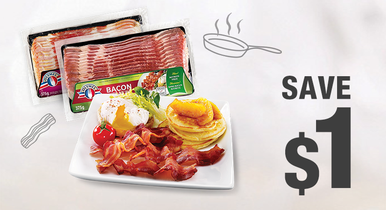 Save $1 on an Olymel bacon packaging