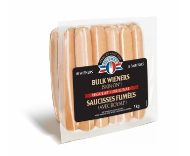 Regular wieners (Skin on)