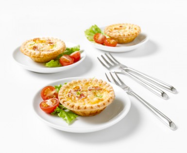 Mini quiches au bacon et fromage